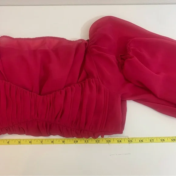 Abercrombie‎ & Fitch Vibrant Red Blouse - Picture 3 of 6